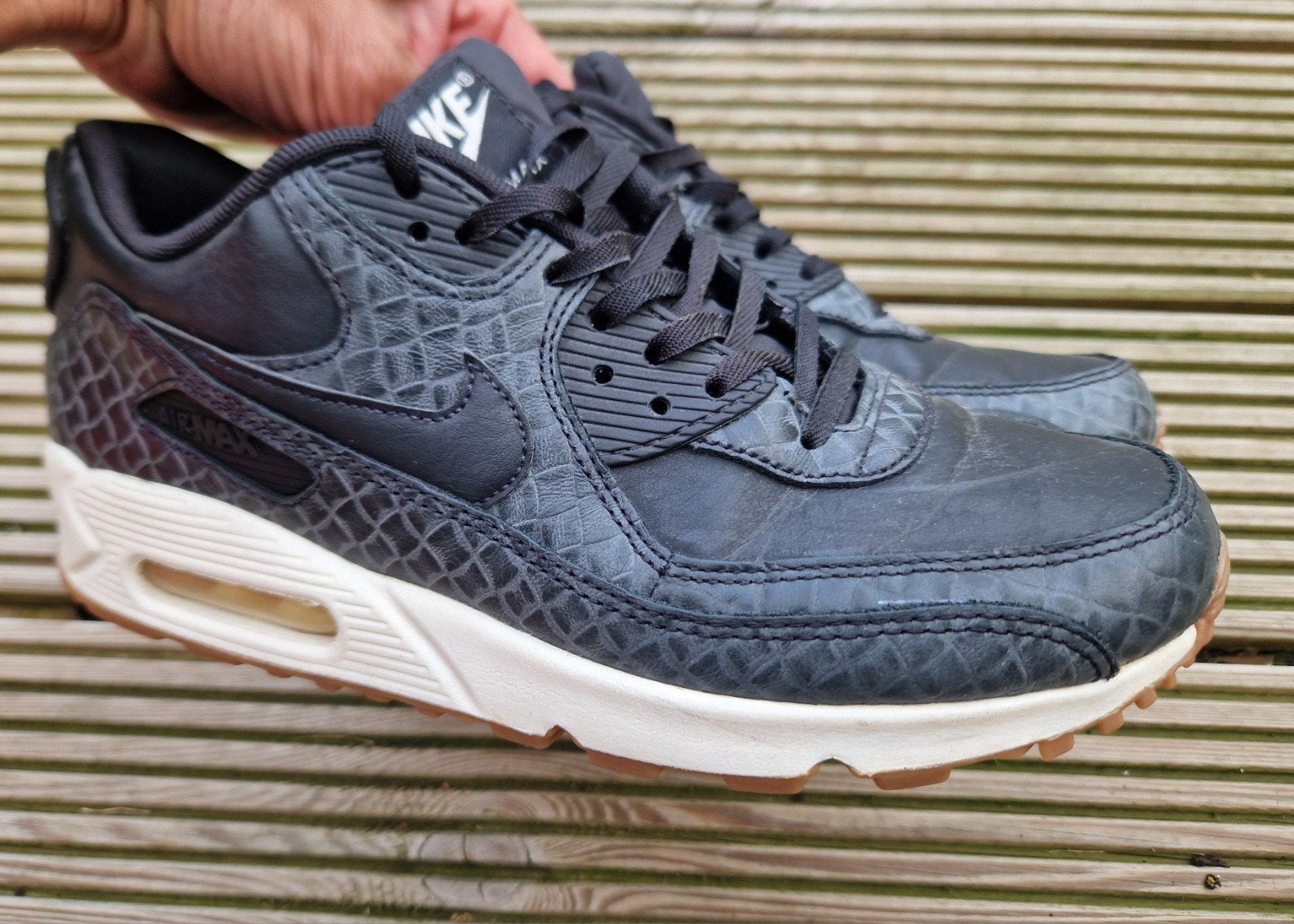 Nike Air Max 90 PRM Black Sail Gum Maat 40.5, Zwart, Nike, Ophalen of Verzenden, Sneakers of Gympen