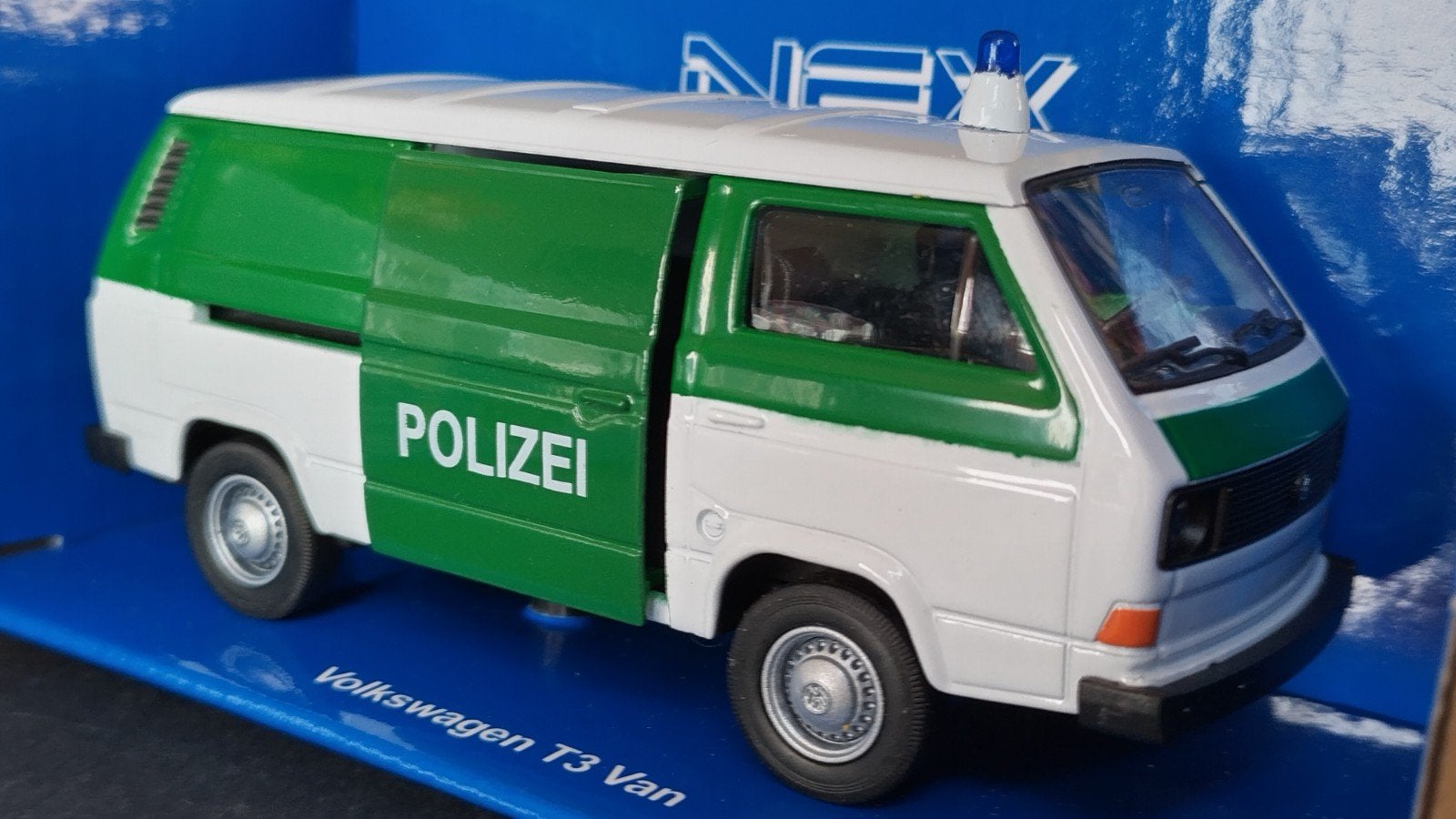 Volkswagen VW Transporter T3 Polizei 1:36 Welly Pol, Auto, Verzenden, Nieuw, .