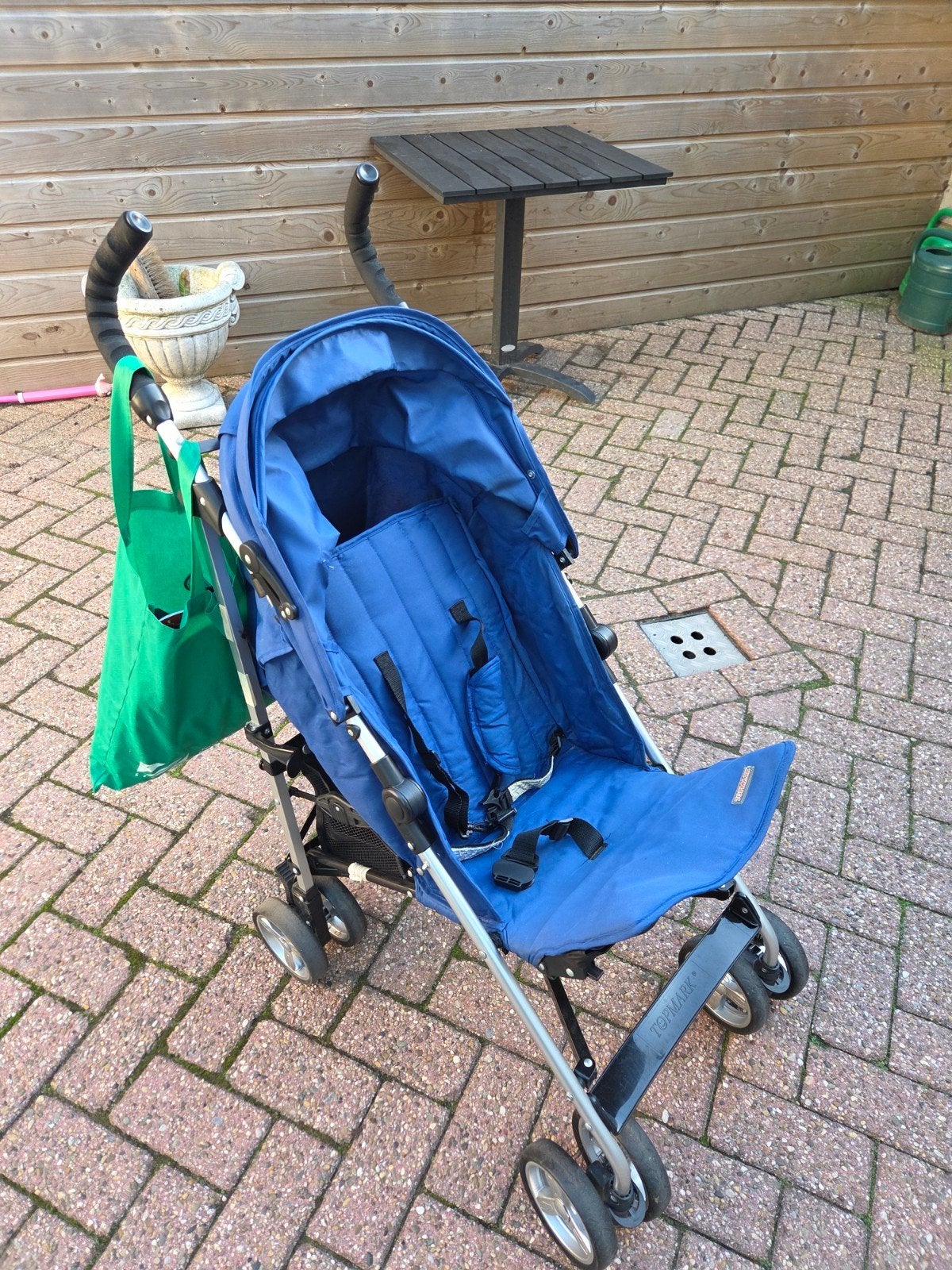 Blauwe buggy - Topmark en tafelstoel, Ophalen of Verzenden, Gebruikt, Overige merken