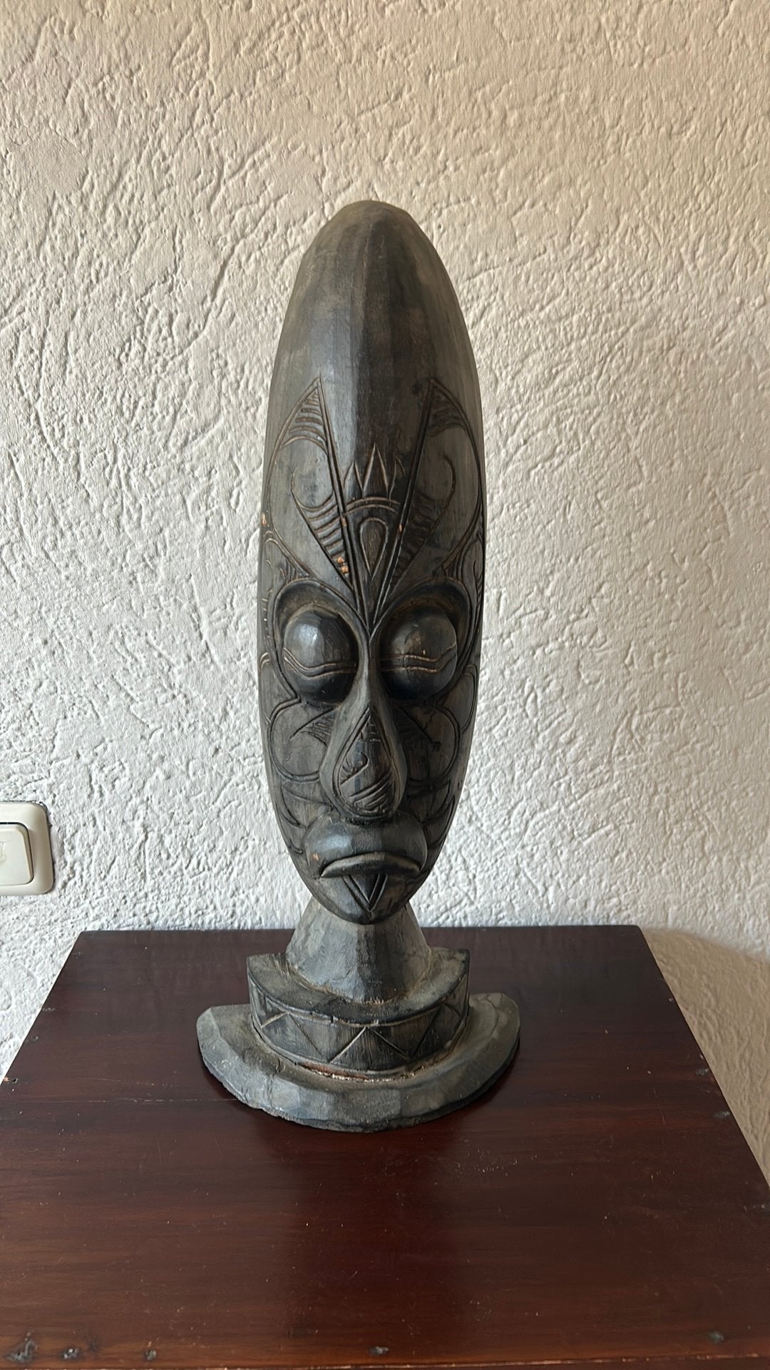 Afrikaanse houten beeld, Antiek en Kunst, Hout, Bruin, Afrika, Ophalen of Verzenden