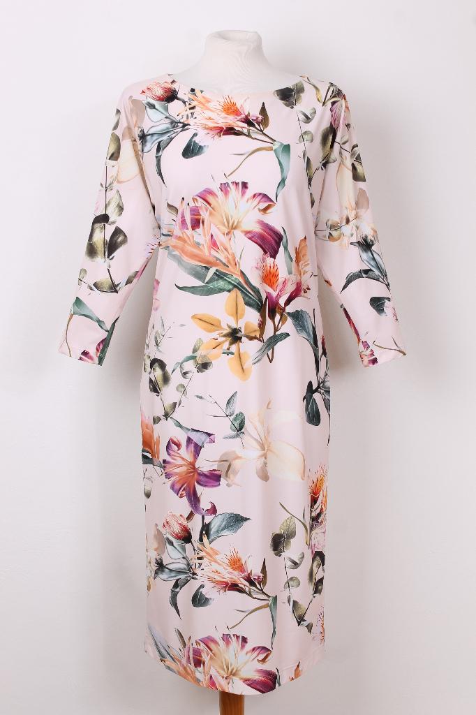 Zomer! Gebloemde jurk van LaDress maat M, Maat 38/40 (M), Ophalen of Verzenden, Zo goed als nieuw, Knielengte