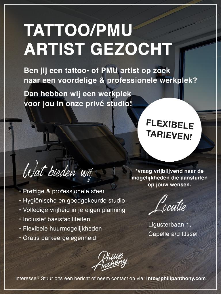 Tattoo/PMU werkplek te huur - Capelle a/d IJssel, 35 tot 50 m², Rotterdam