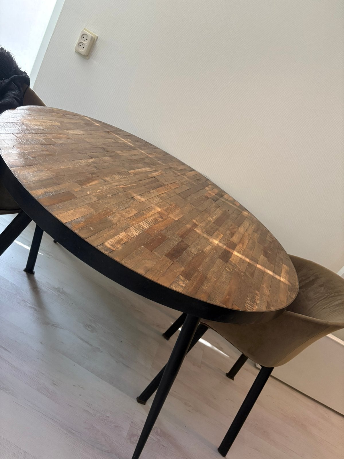 salon tafel, Eettafel & 4 stoelen, Ophalen, Zo goed als nieuw, Rechthoekig, 50 tot 100 cm