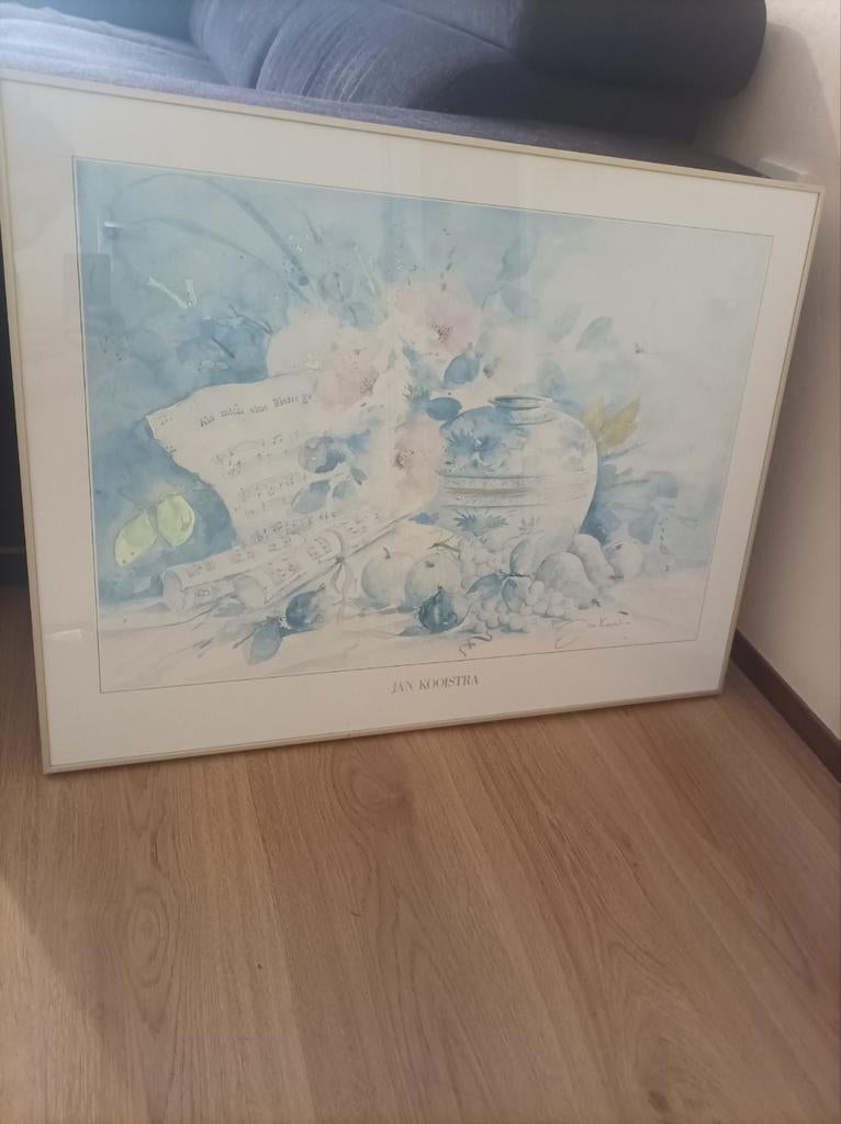 Mooi ingelijst aquarel van Jan Kooistra, Antiek en Kunst, Kunst | Schilderijen | Klassiek, Ophalen of Verzenden