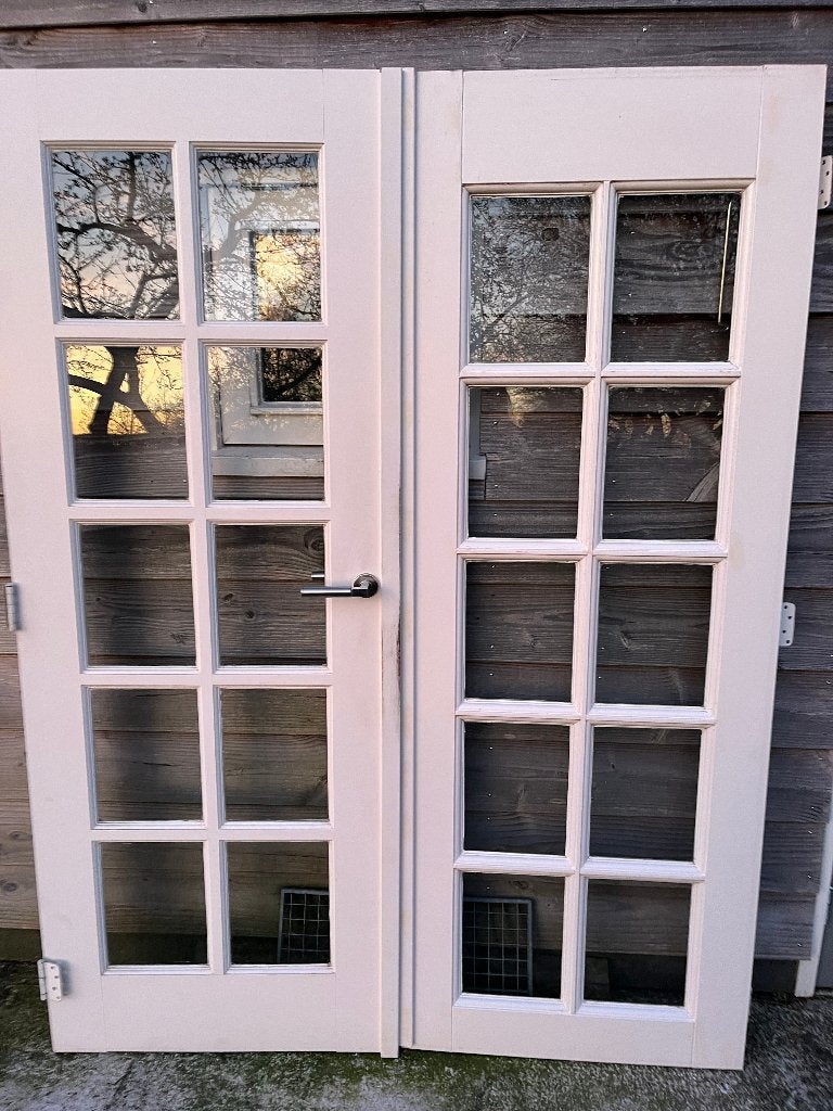 Binnen en buitendeuren en (raam)kozijnen, Gebruikt, Overige typen, Minder dan 200 cm, Glas