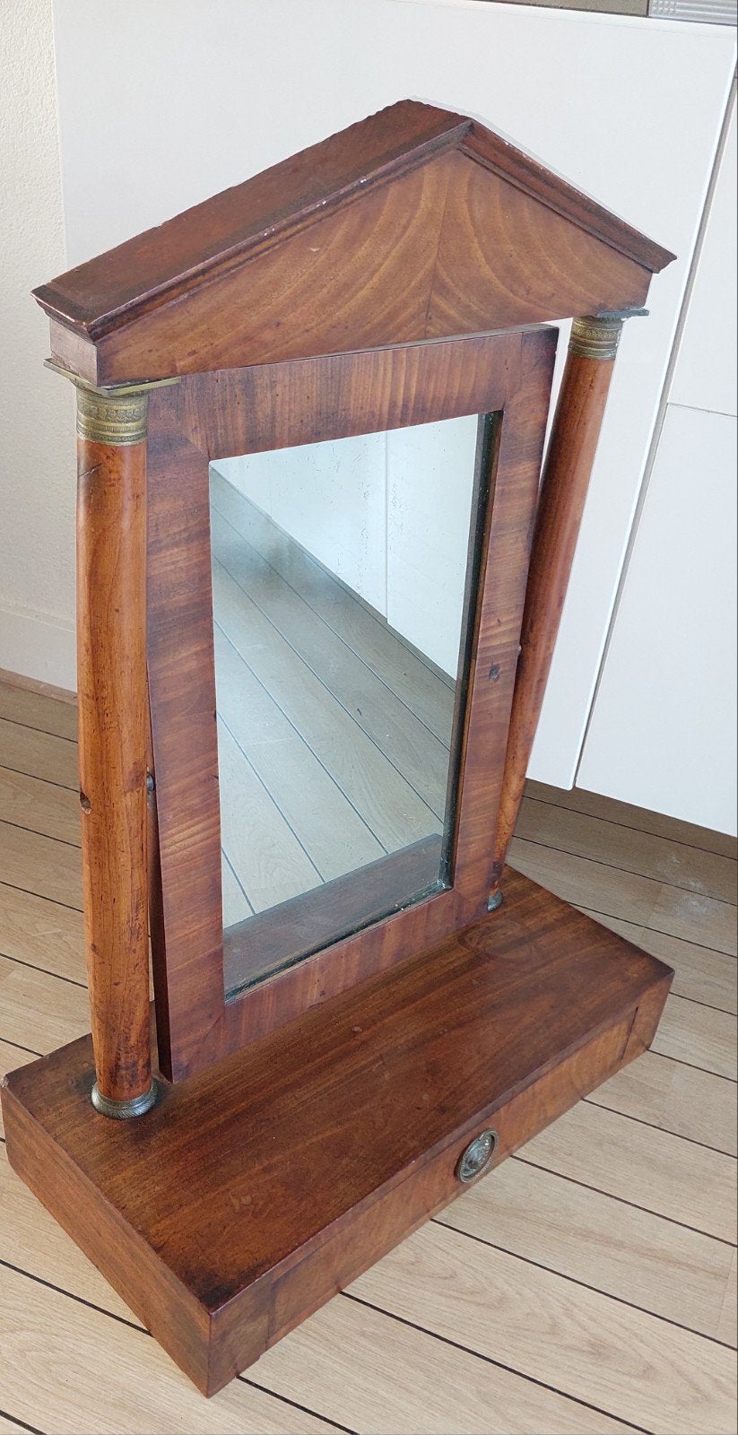 Victoriaanse kaptafelspiegel met lade, Ophalen, Rechthoekig, Minder dan 50 cm, Minder dan 100 cm
