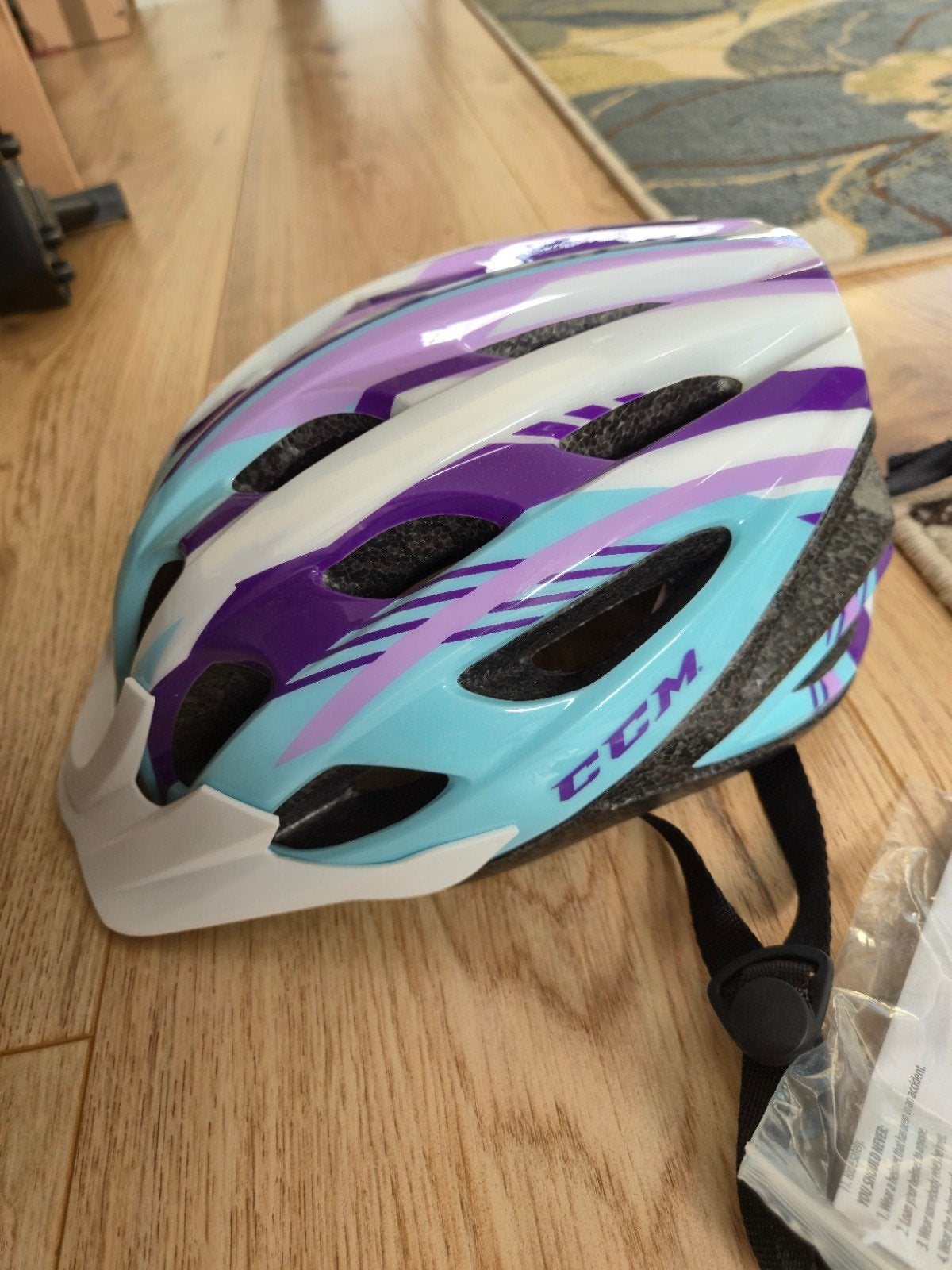 CCM Nexus Jeugd Fietshelm - Paars/Blauw/Wit (54-58cm), Jongen of Meisje, Nieuw, Overige maten, Ophalen of Verzenden
