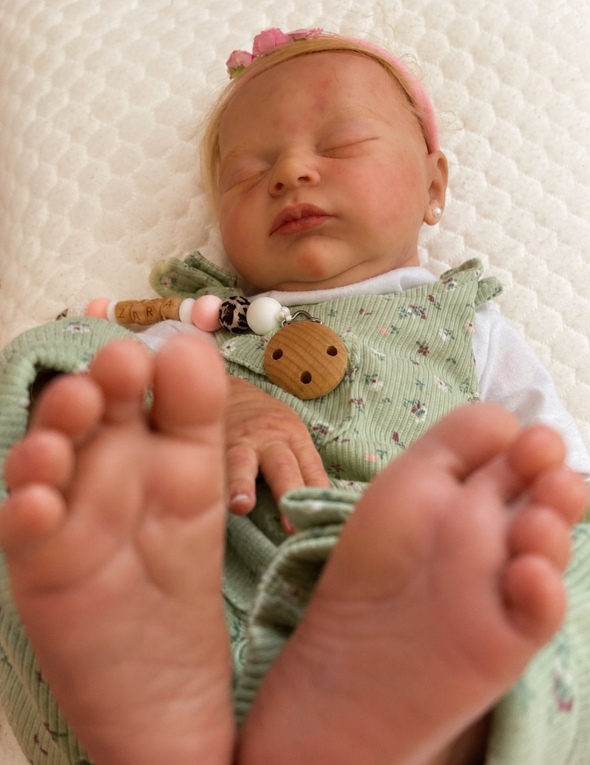 Reborn babypop Laura - Zo goed als nieuw, Ophalen, Zo goed als nieuw, Babypop