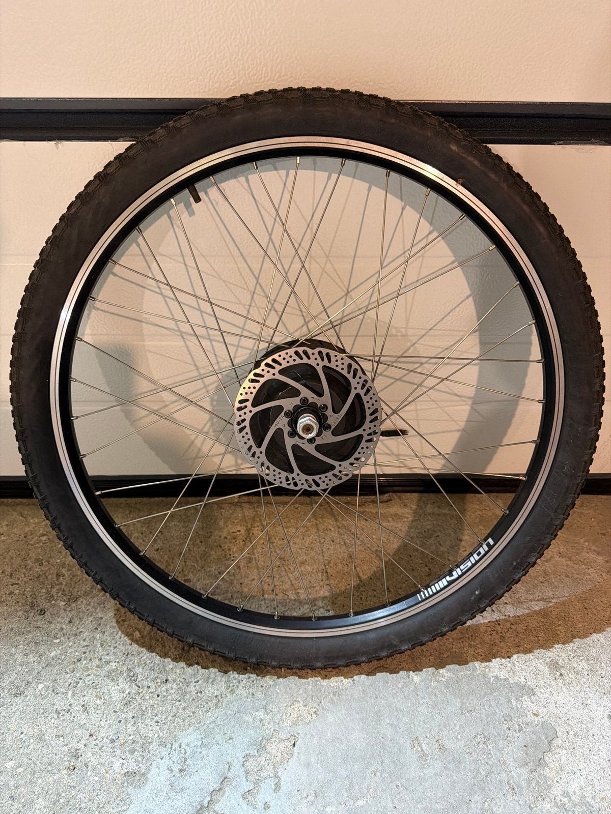MXUS Elektrische 500watt Voorwiel 26 inch Motor en Schijfrem, Ophalen of Verzenden, Zo goed als nieuw, Aluminium, Elektrische fiets