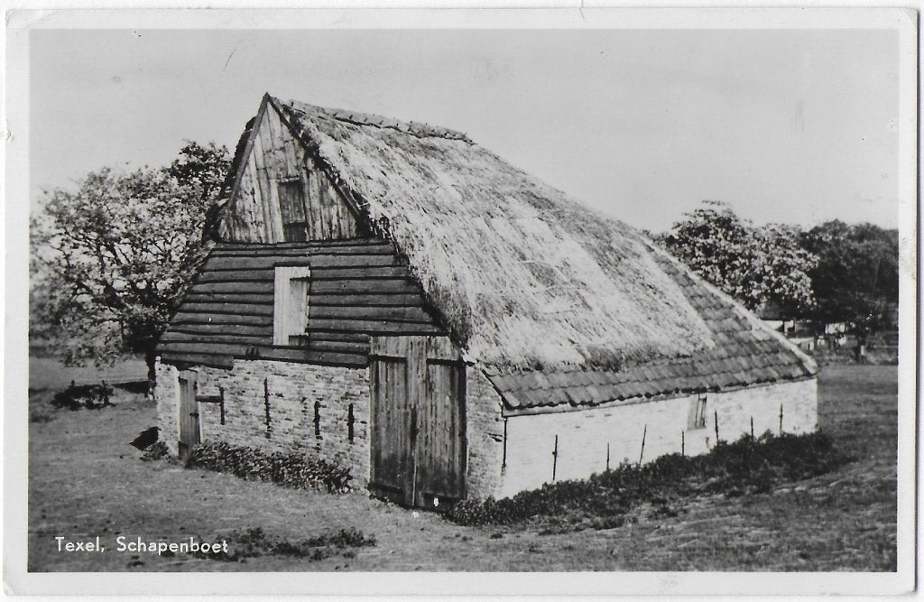 Texel Schapenboet Oude gelopen Ansichtkaart ( B3124, Ophalen of Verzenden, 1960 tot 1980, Gelopen, Waddeneilanden