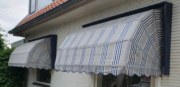 Drie markiezen + omkasting, Ophalen, Gebruikt, Knikarmscherm