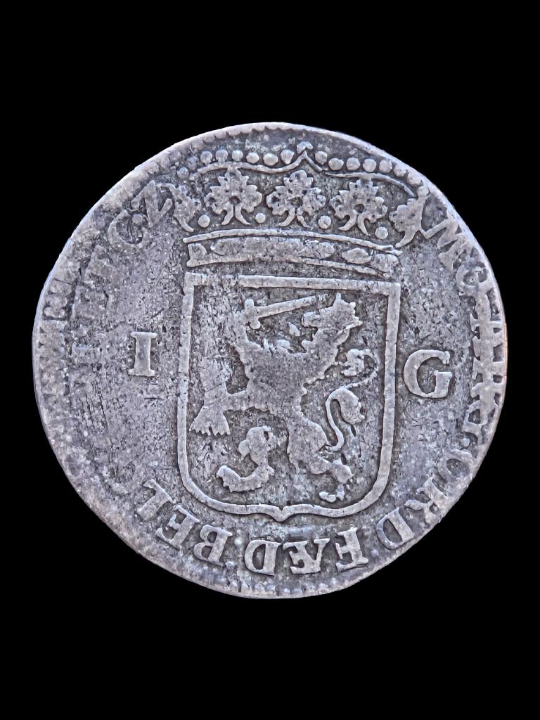 1 Gulden Gelderland 1709, Postzegels en Munten, Munten | Nederland, 1 gulden, Vóór koninkrijk, Zilver, Ophalen of Verzenden