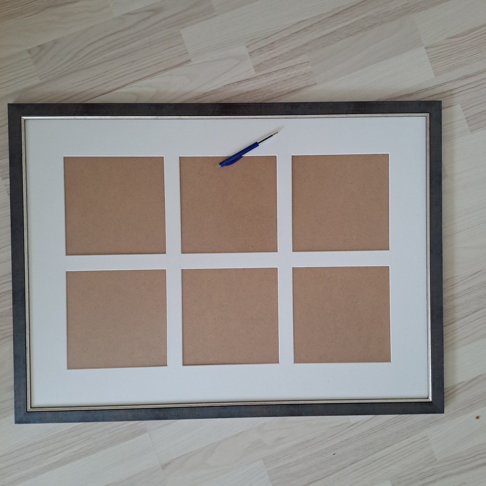 Grote houten fotolijst - antraciet goud-kleur- 56x78cm, Ophalen, Hout, Fotolijst