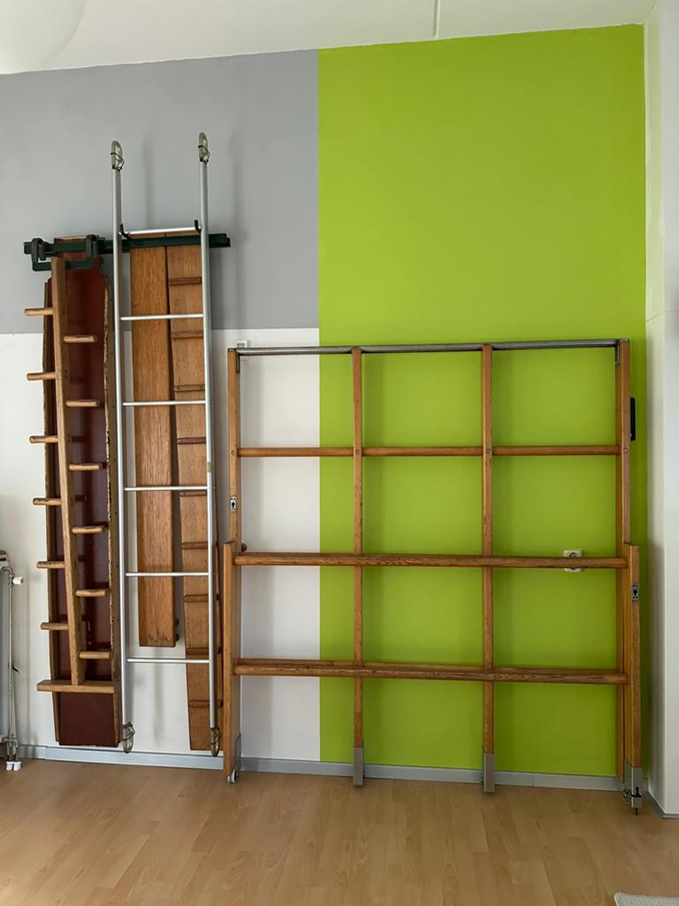 Vintage klimrek gymzaal, Ophalen, Gebruikt, Klimwand