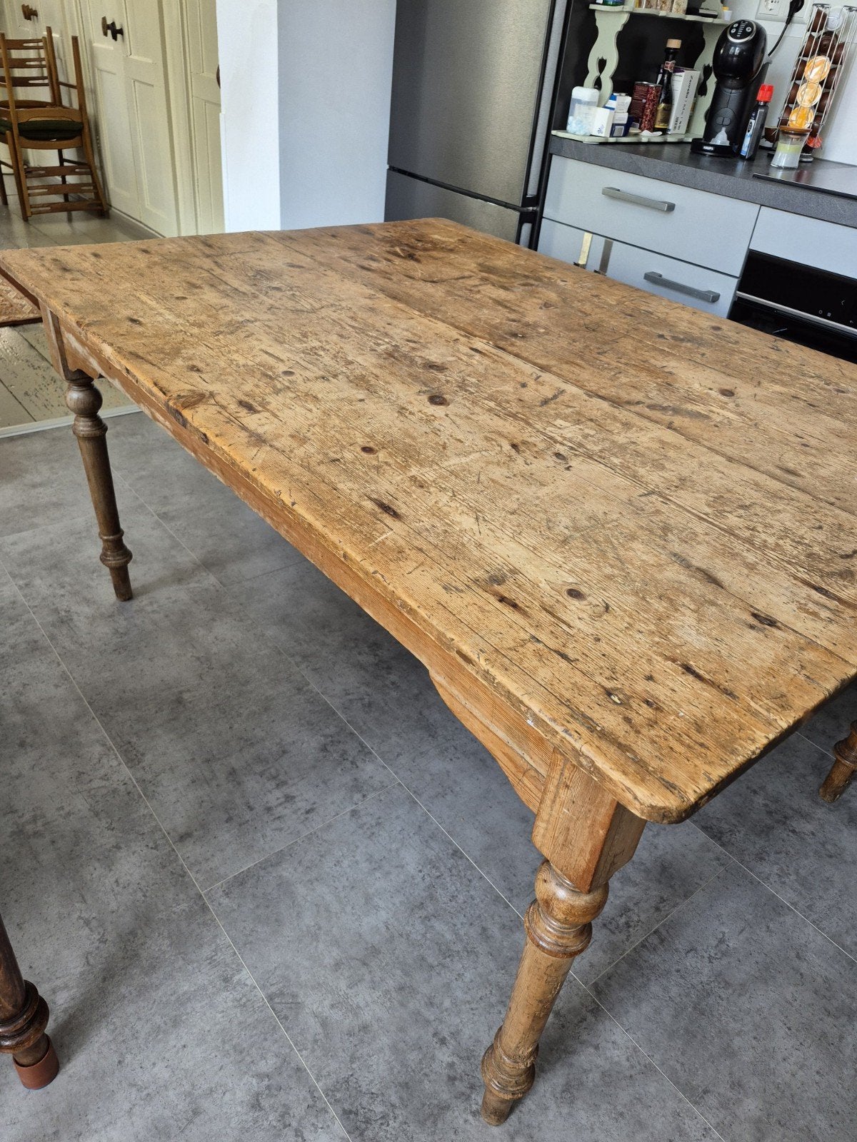 Oude Boeren Grenen Tafel - Robuust en Authentiek, Antiek en Kunst, Ophalen