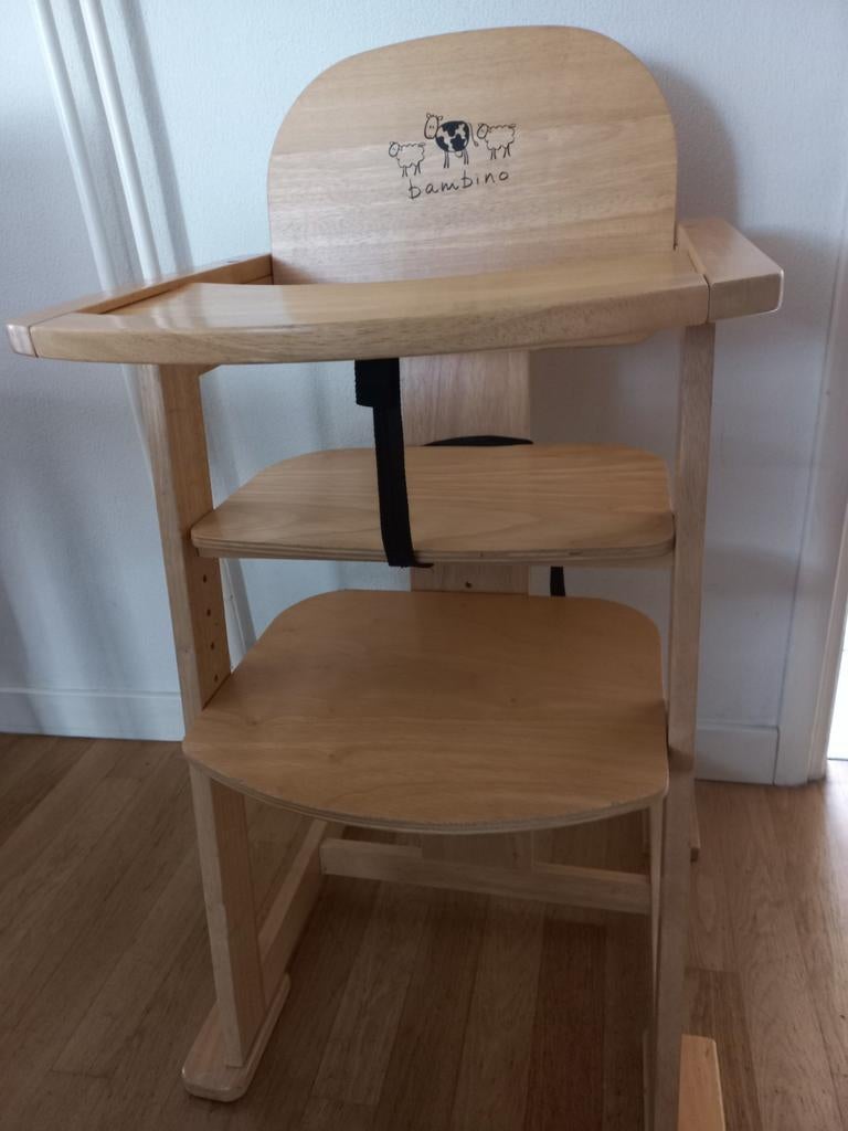 Bambino meegroeistoel met eetblad en gordel, Kinderen en Baby's, Kinderstoelen, Ophalen of Verzenden, Gebruikt, Meegroeistoel