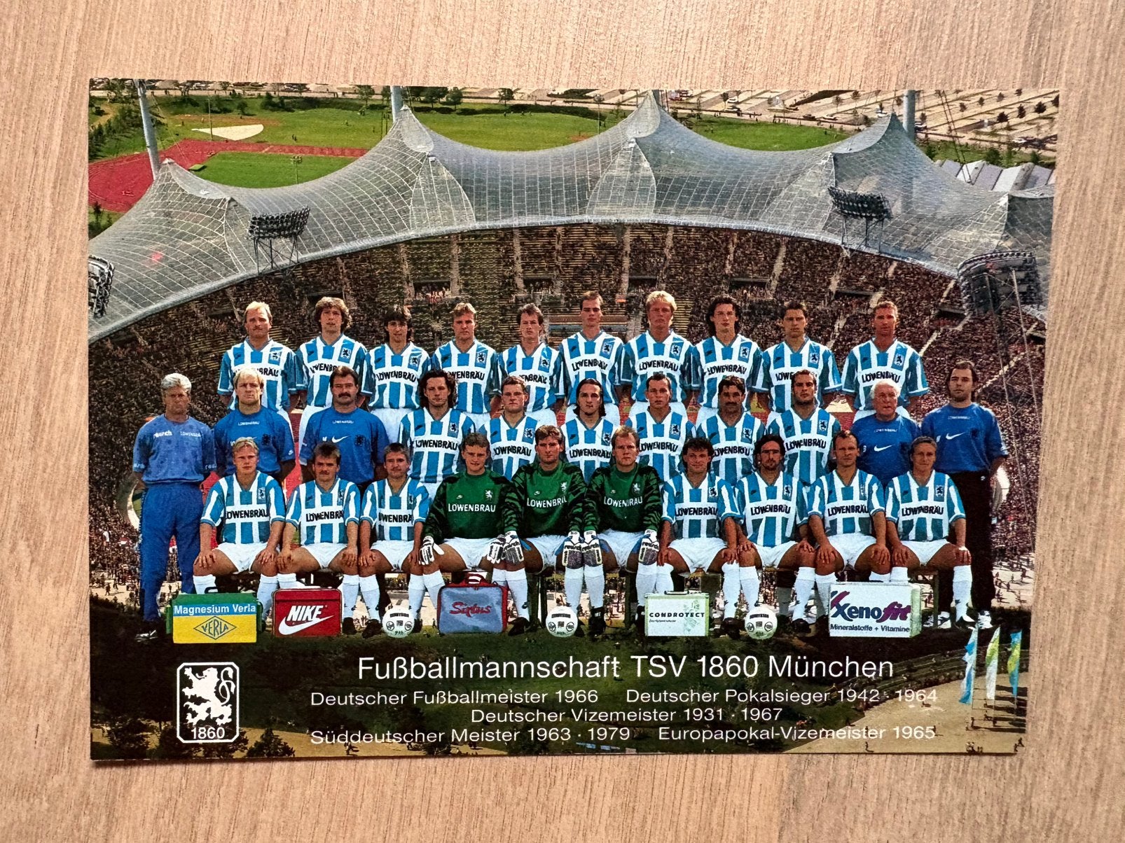 Elftalfotokaart 1860 München 1995-1996 ., Ophalen of Verzenden, Nieuw, Buitenlandse clubs, Spelerskaart