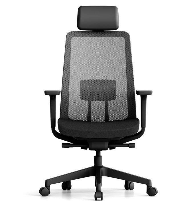 Ergonice Krede K10 bureaustoel + gratis hoofdsteun + montage, Ophalen of Verzenden, Ergonomisch, Nieuw, Zwart