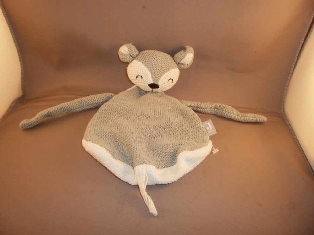 jollein vos doekje gehaakt/velours oudroze of grijs wit 25cm, Overige merken, Ophalen of Verzenden, Zo goed als nieuw, Middelgroot (20 tot 80 cm)