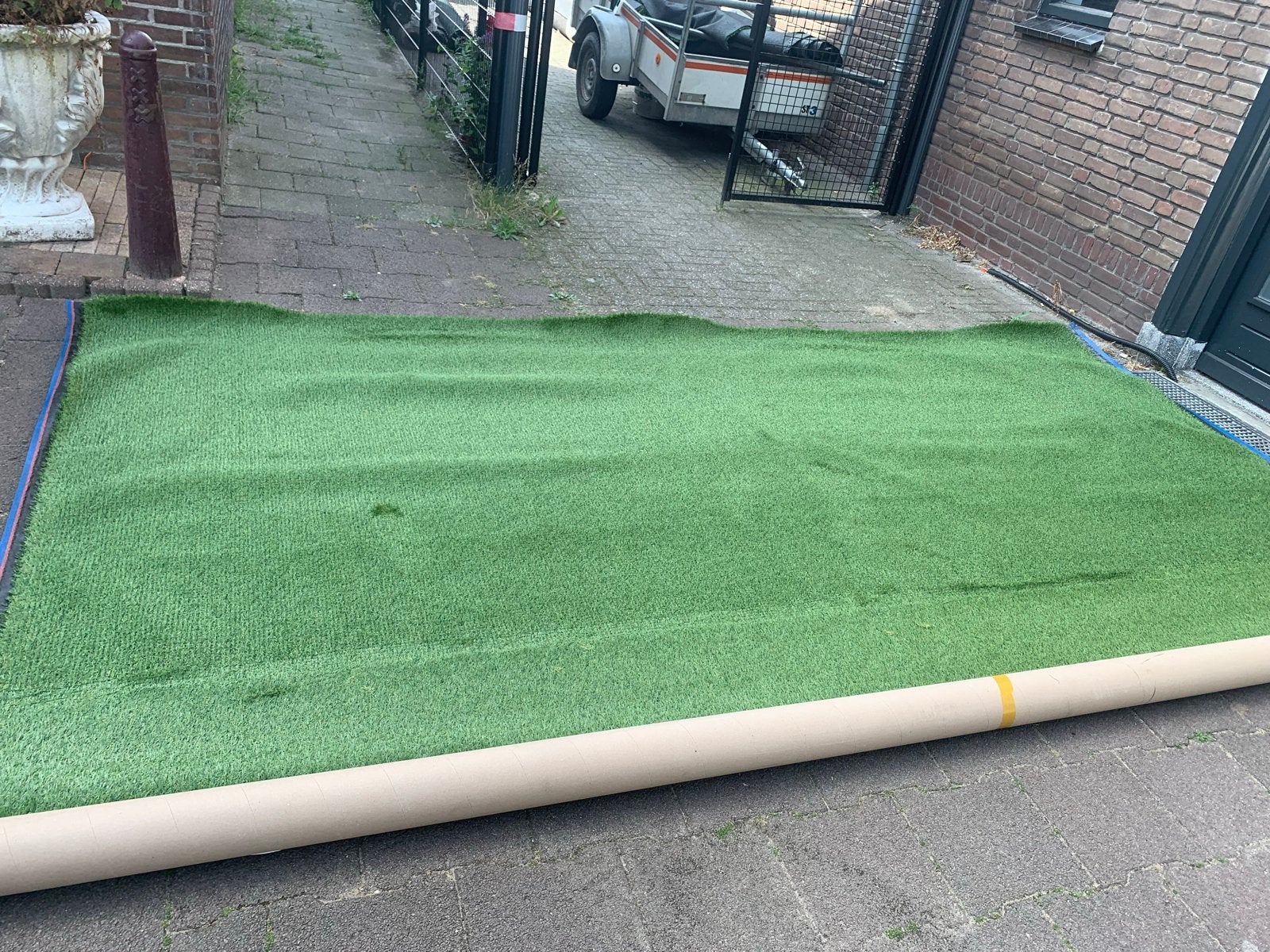 Kunstgras met mosdraad tuin balkon zwembad camping, Ophalen, Nieuw, Minder dan 10 m², Kunstgras