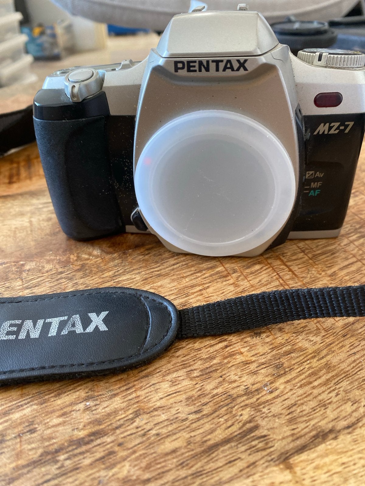 Pentax MZ-7 Spiegelreflexcamera - Analoog, Audio, Tv en Foto, Fotocamera's Analoog, Ophalen of Verzenden, Gebruikt, Spiegelreflex