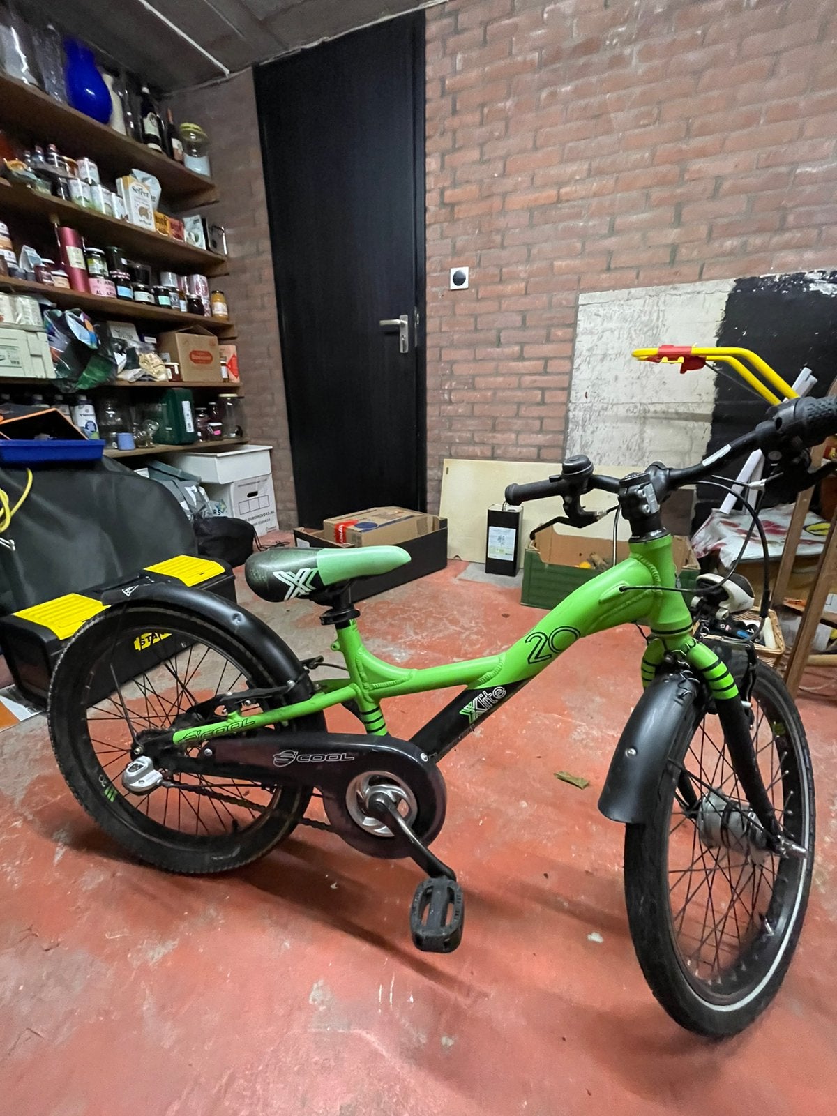 S’cool XXlite 20 inch jongensfiets – groen, Fietsen en Brommers, Fietsen | Crossfietsen en BMX, Ophalen, Gebruikt, Velgrem, 20 tot 24 inch