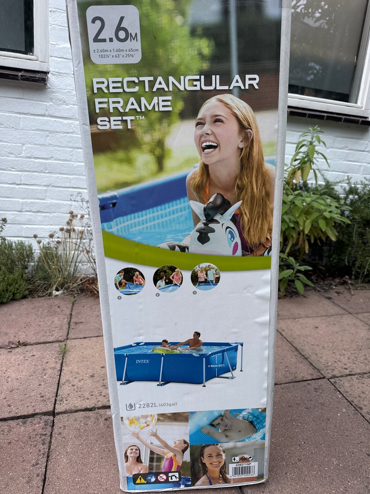 Intex Opzetzwembad 2.60x1.60x0.65m - Gebruikt, Gebruikt, Minder dan 80 cm, Ophalen of Verzenden, Minder dan 200 cm