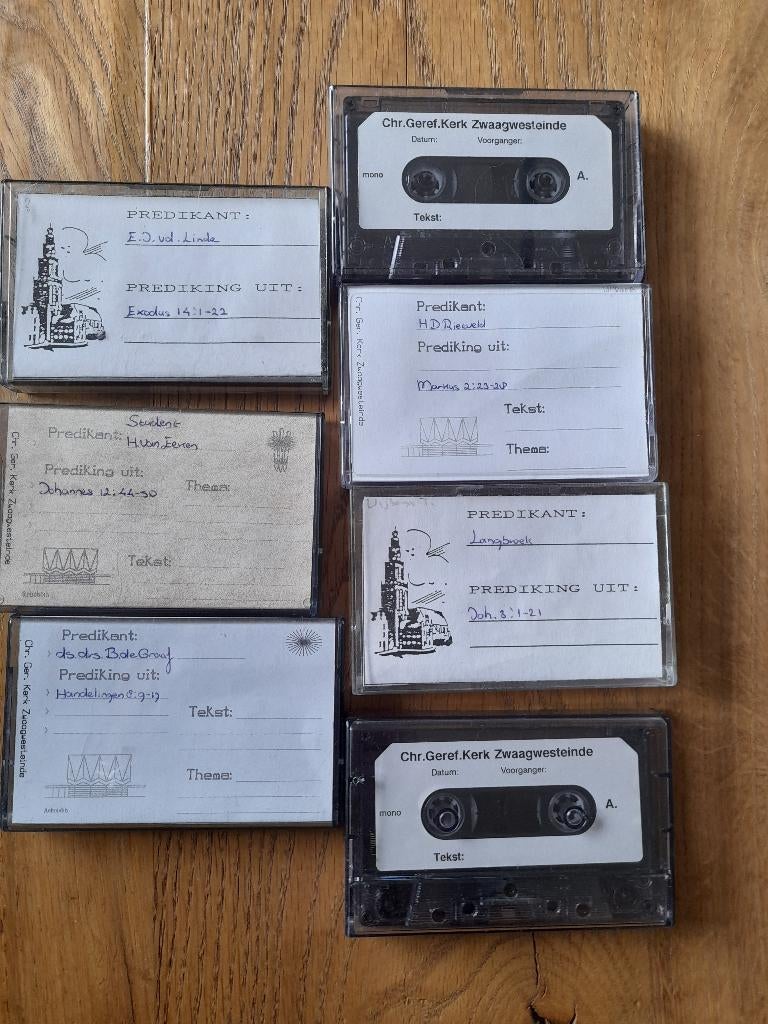 SET VAN 20 PREKEN CASSETTE BANDJES CGK PREDIKANTEN, Ophalen of Verzenden, Gebruikt, Overige genres, 2 t/m 25 bandjes