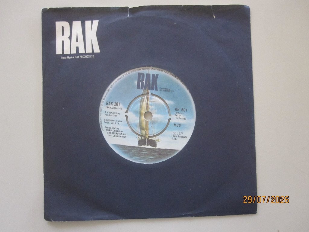 MUD - oh boy - vinyl 7", Gebruikt, 7 inch, Ophalen of Verzenden, Rock en Metal
