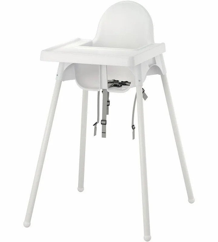 Ikea Antilop kinderstoel met eetblad en gordel, Kinderen en Baby's, Ophalen, Zo goed als nieuw, Overige typen, Afneembaar eetblad