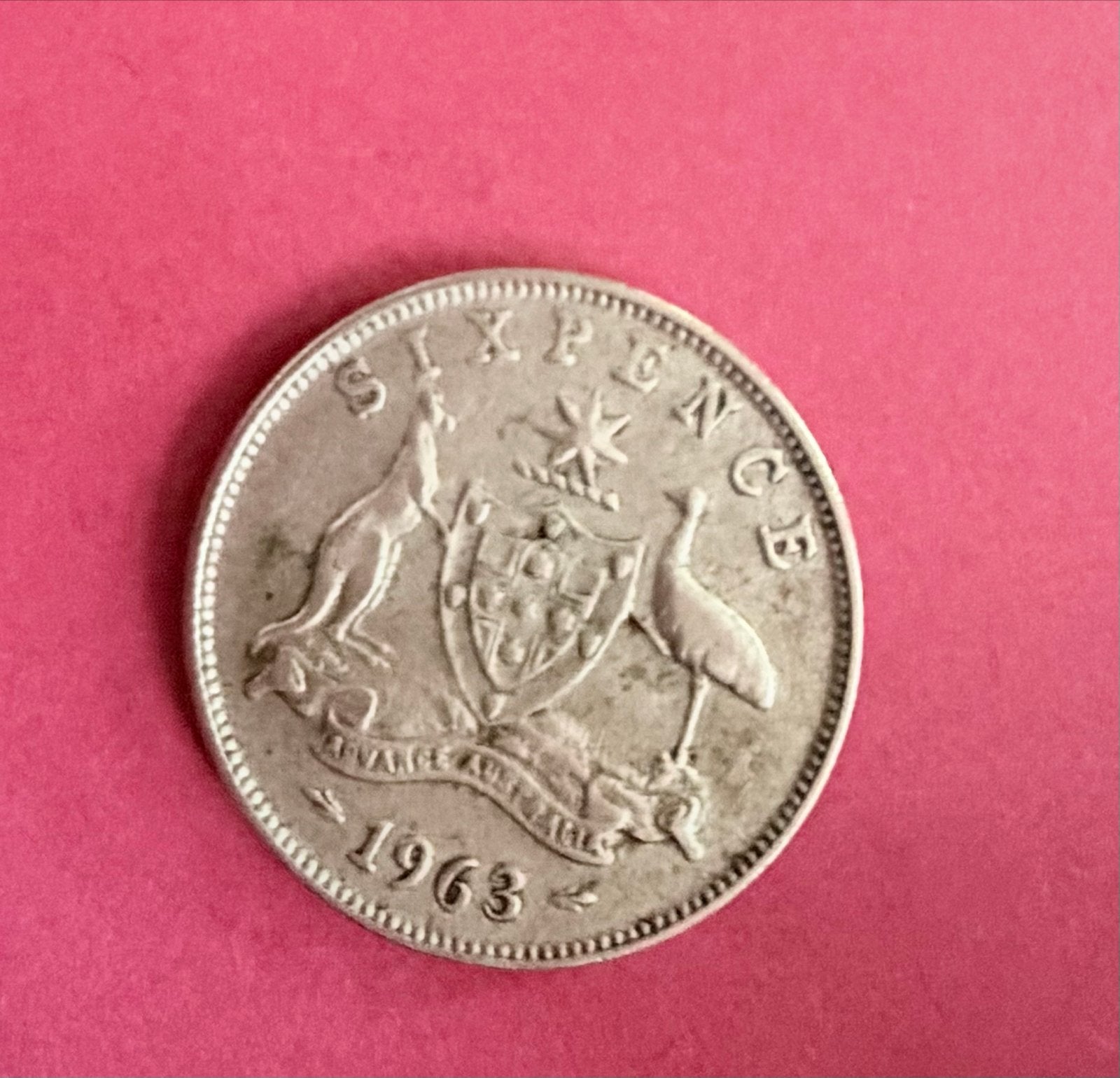 Australische zilveren Six Pence 1963 Elizabeth II munt, Ophalen, Zuidoost-Azië, Losse munt, Zilver