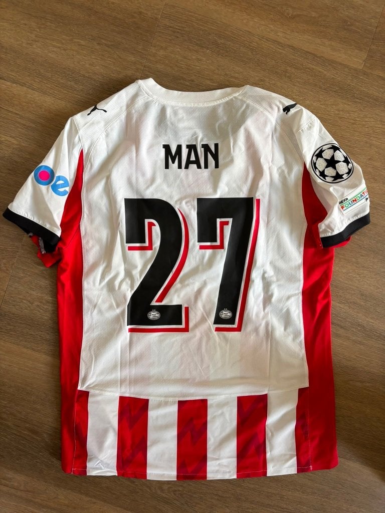 PSV CL match prepared shirt - Dennis Man, Ophalen of Verzenden, Zo goed als nieuw, PSV, Shirt