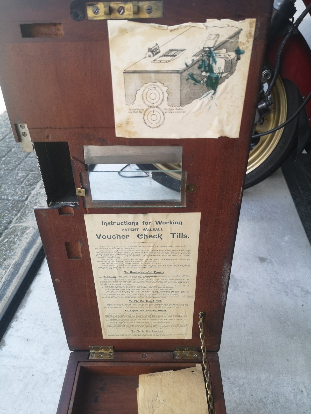 Antieke kassa/voucher machine Joh. Tacoma Amsterdam, Antiek en Kunst, Ophalen of Verzenden