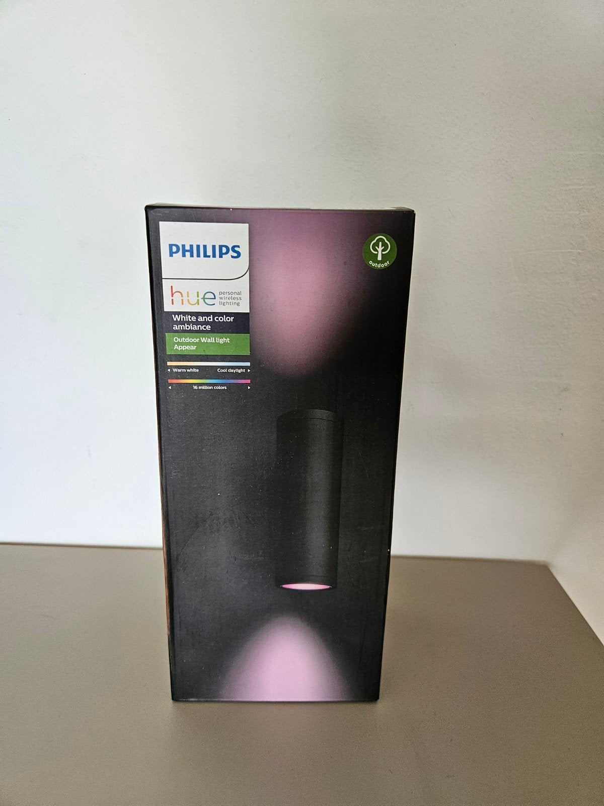 Philips Hue Outdoor Wall Light Appear Zwart - Nieuw in doos, Tuin en Terras, Buitenverlichting, Minder dan 50 watt, Ophalen of Verzenden