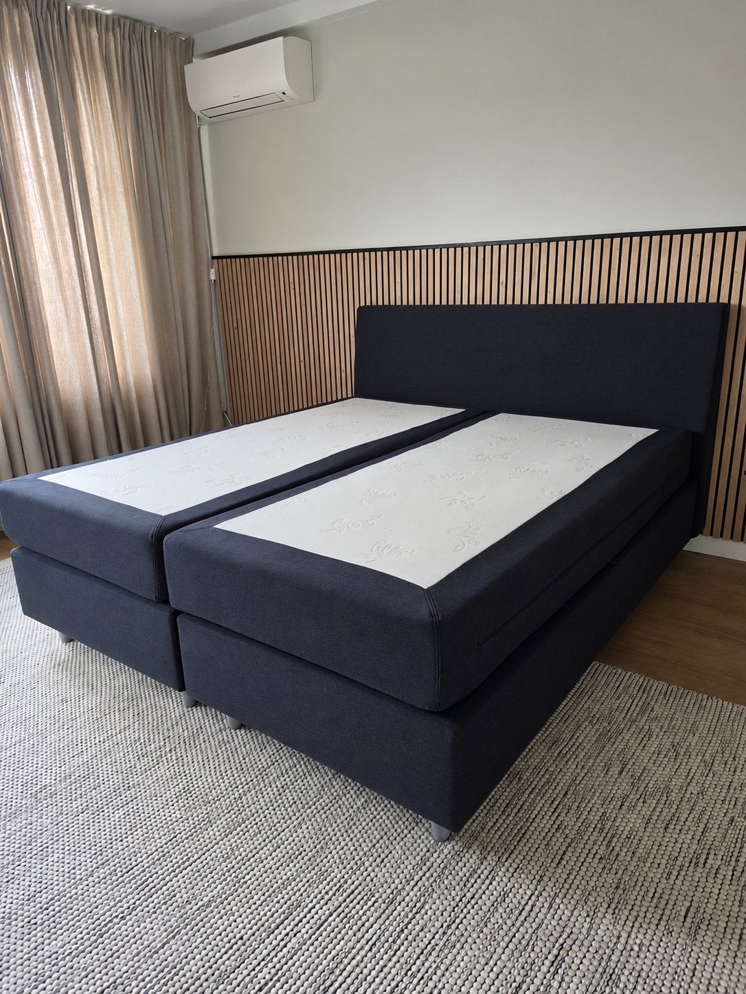 Swiss sense tweepersoons boxspring bed zwart 180 x 200, Ophalen, Gebruikt, Zwart, Tweepersoons