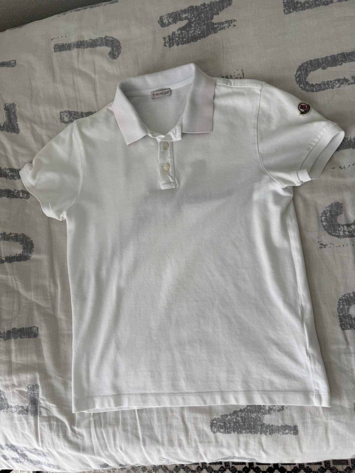 Moncler Polo heren, Verzenden, Gedragen, Maat 46 (S) of kleiner, Wit