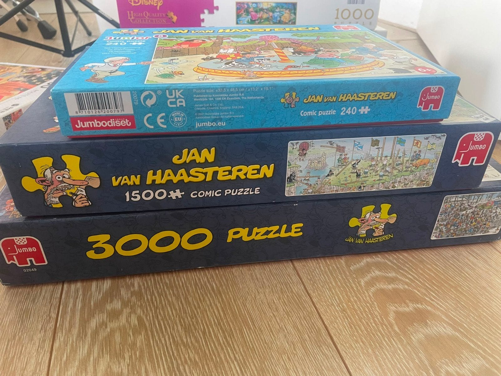 Jan van Haasteren puzzels, Hobby en Vrije tijd, Denksport en Puzzels, Ophalen, 500 t/m 1500 stukjes, Zo goed als nieuw