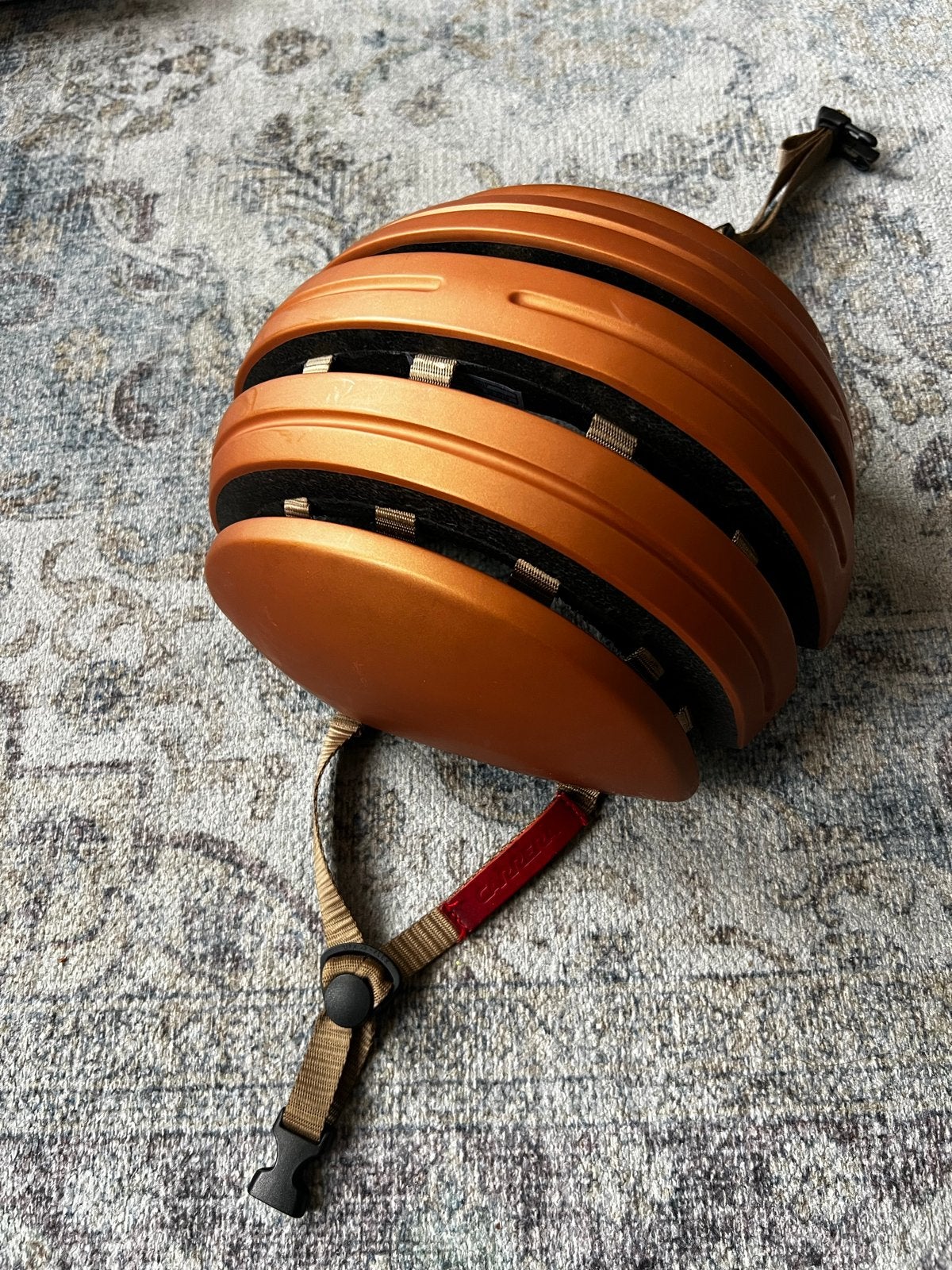Carrera vouwbare fietshelm - metallic oranje-bruin, Ophalen of Verzenden, Gebruikt, Overige maten, Heer of Dame