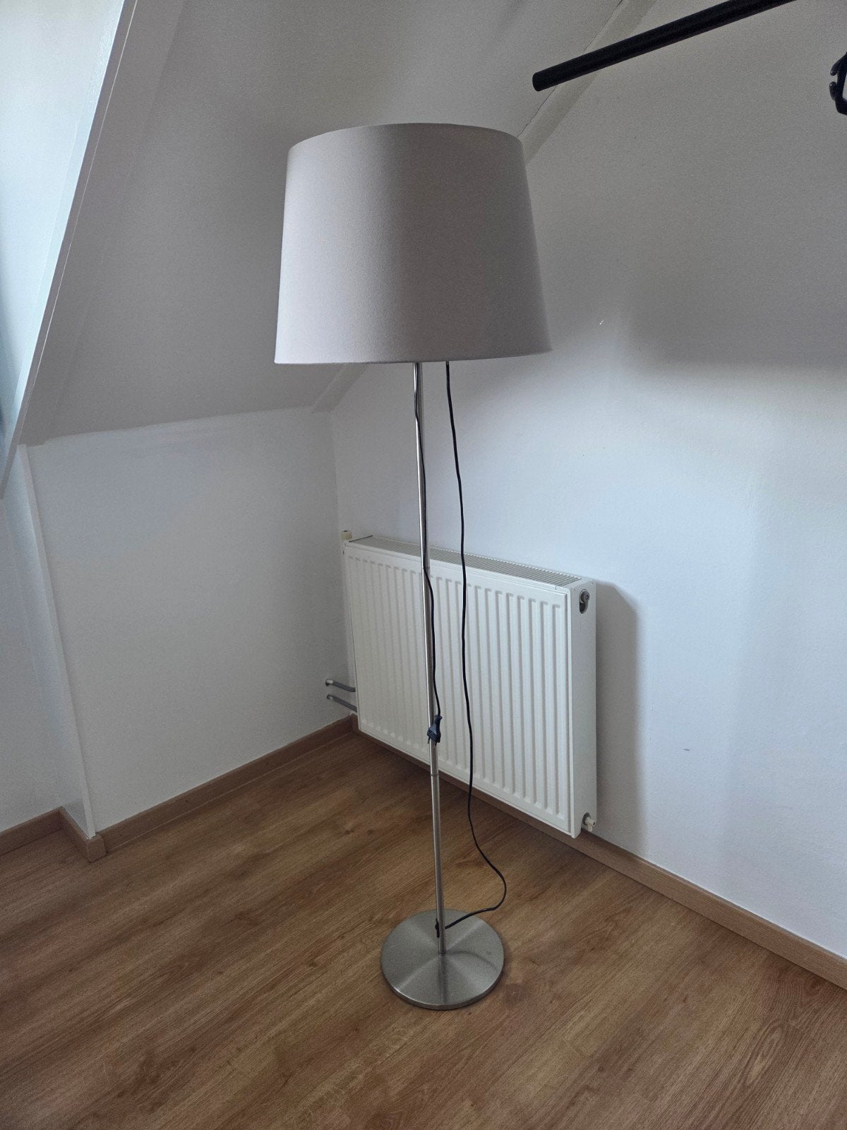 Stalamp met stoffen kap, Ophalen, Gebruikt, E27 (groot), Textiel