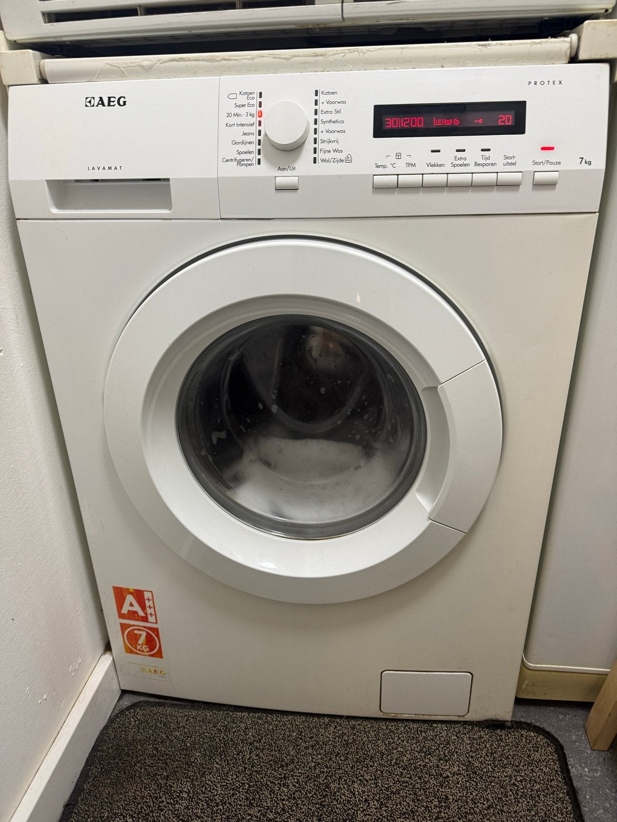 AEG Lavamat Protex 7kg Wasmachine - Energieklasse A, Gebruikt, Ophalen of Verzenden, 85 tot 90 cm, 1200 tot 1600 toeren