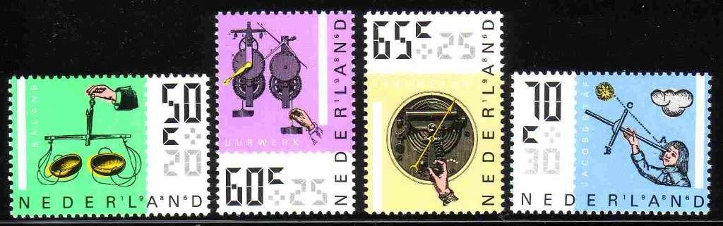 Nederland 1986 1348/1351 Zomer, Meetinstrumenten, Postfris, Ophalen of Verzenden, Na 1940, Postfris
