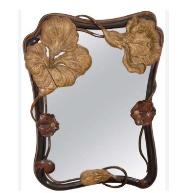 Art Nouveau spiegel, Ophalen of Verzenden, Rechthoekig