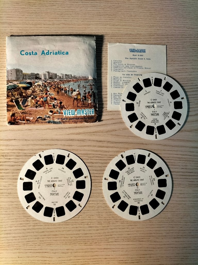 Viewmaster Costa Adriatica - C 040 - Italie, Ophalen of Verzenden, Gebruikt