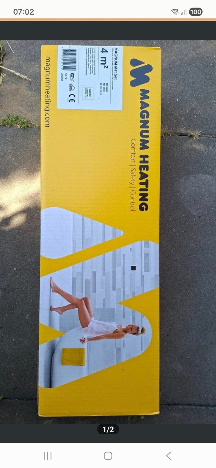 Magnum vloerverwarming 4m2, Ophalen of Verzenden, Nieuw, Minder dan 60 cm, Minder dan 30 cm
