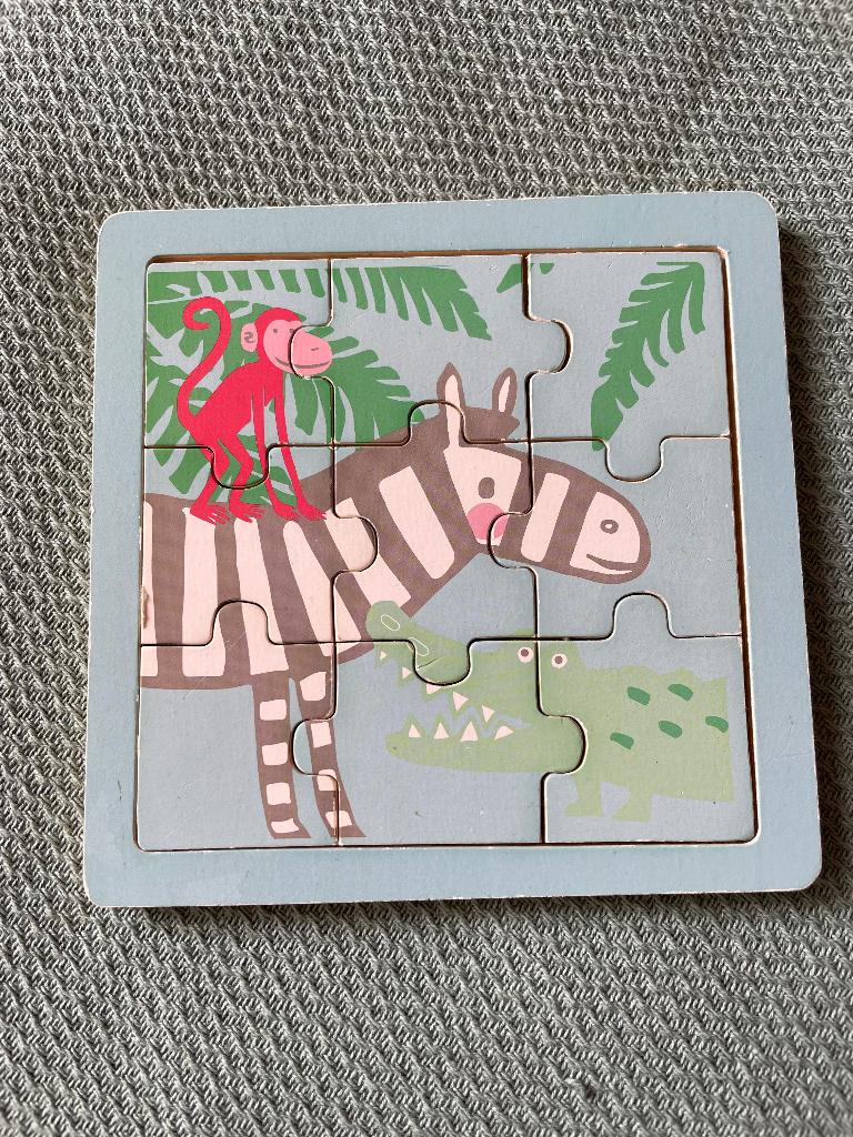 Houten puzzel zebra hema, Kinderen en Baby's, Speelgoed | Kinderpuzzels, Ophalen of Verzenden, Minder dan 10 stukjes, Zo goed als nieuw