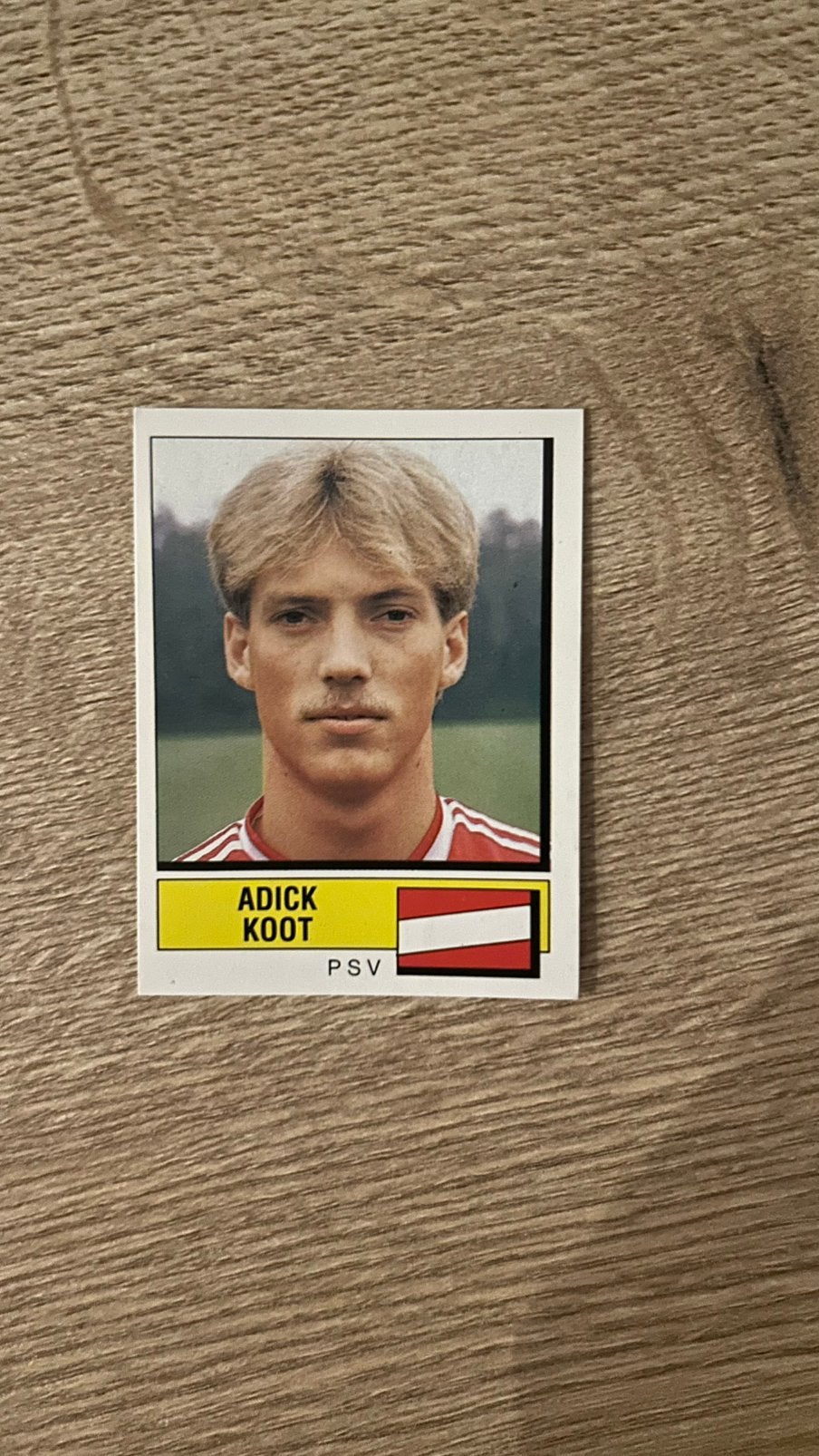 Panini Voetbal 88 plaatje Adick Koot PSV, Verzenden, Zo goed als nieuw, Sticker