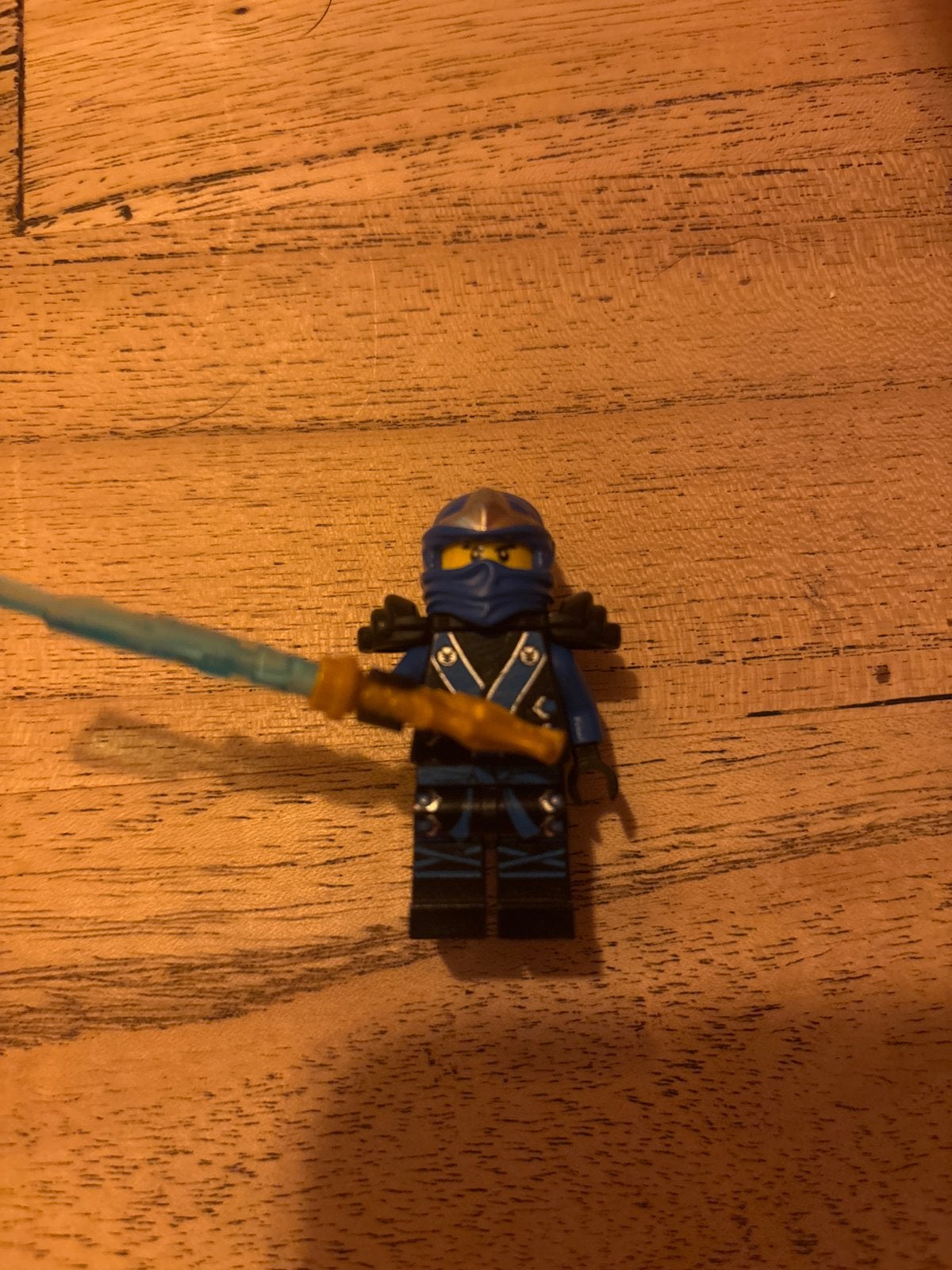 Lego Ninjago Jay Minifiguur met Zwaard, Ophalen of Verzenden, Gebruikt, Overige merken