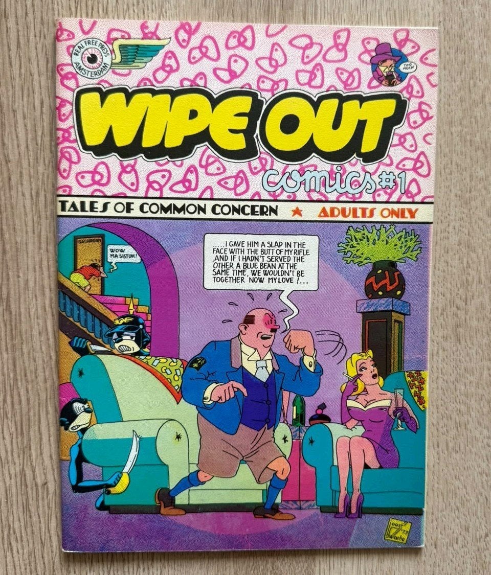 Wipe Out Comics #1 – Underground strip Real Free Press (1973, Eén comic, Ophalen of Verzenden, Gelezen, Europa