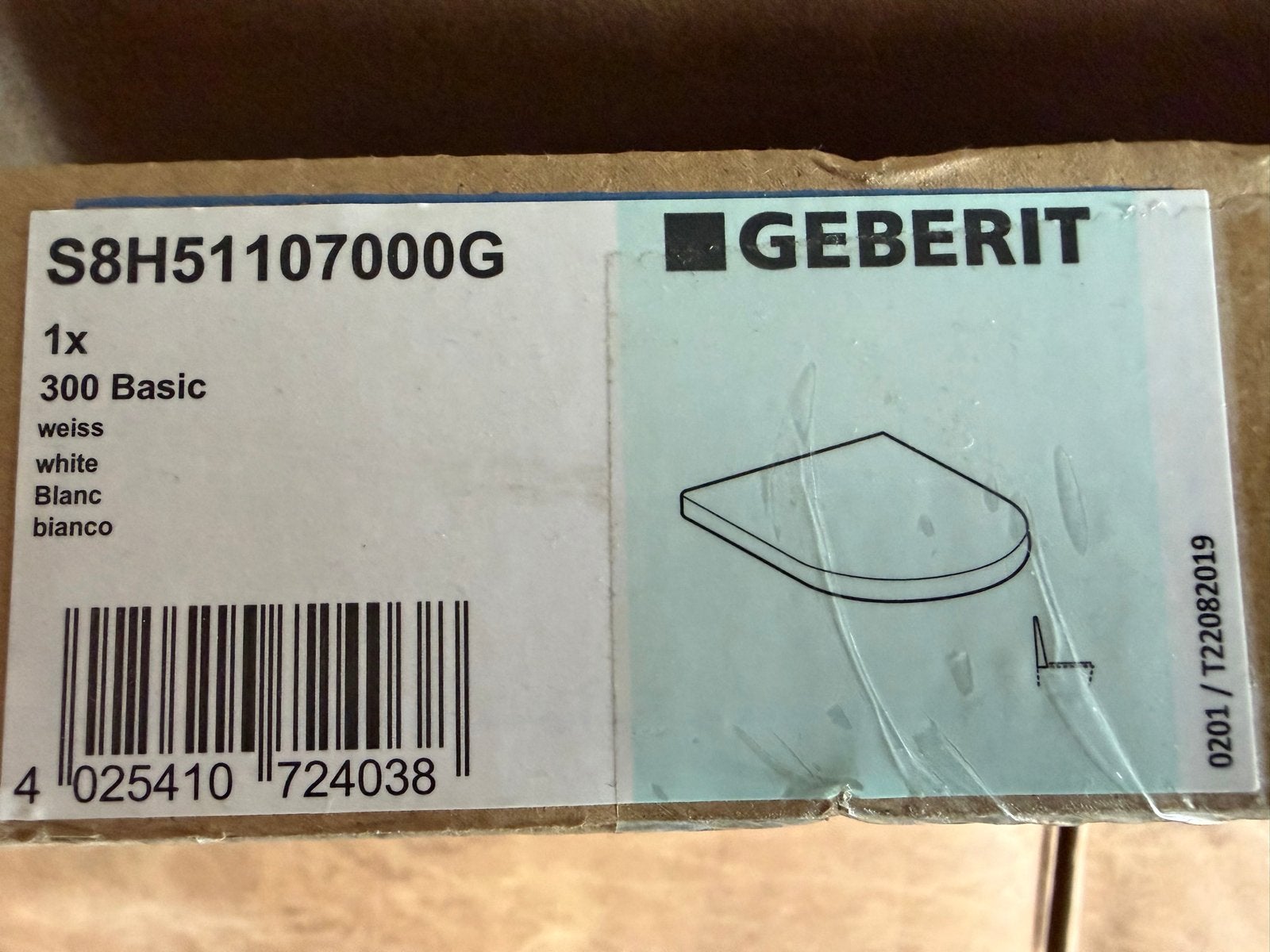 WC bril Geberit 300 Toiletzitting Wit Nieuw, Ophalen, Nieuw, Toilet