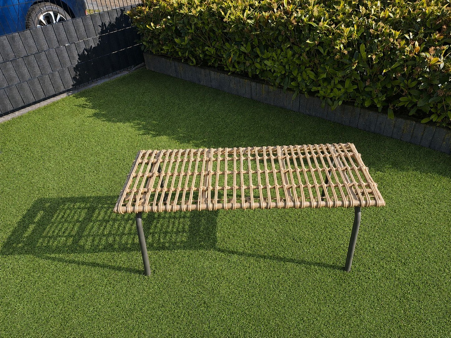 Zitbankje - Styling bankje in kunstof met gecoat aluminium, Ophalen, Rechthoekig, Aluminium